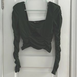 Zara green top